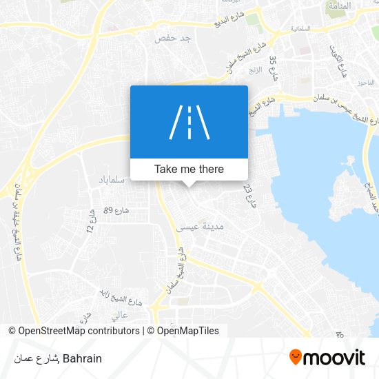 شارع عمان map