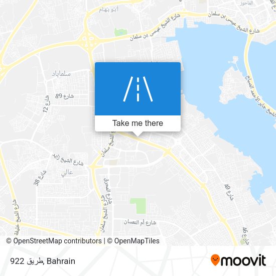 طريق 922 map
