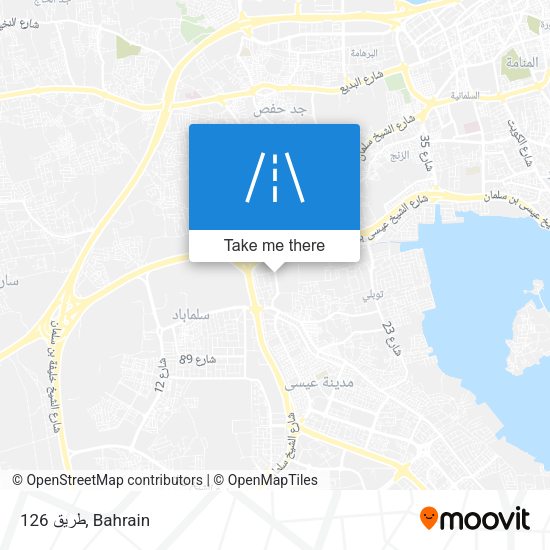 طريق 126 map