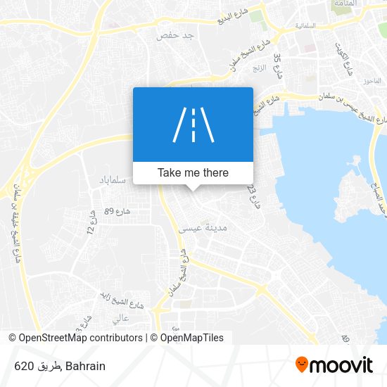 طريق 620 map