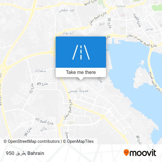 طريق 950 map