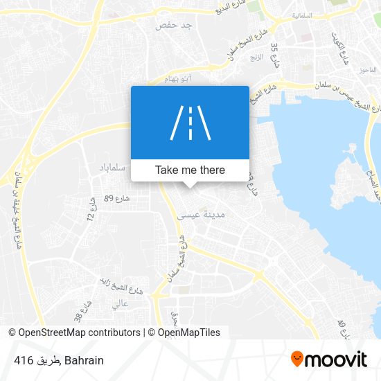 طريق 416 map