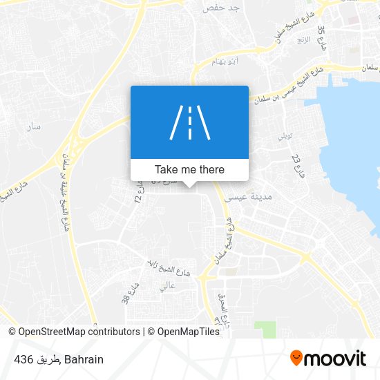طريق 436 map