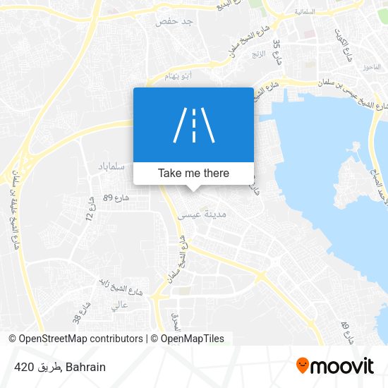 طريق 420 map
