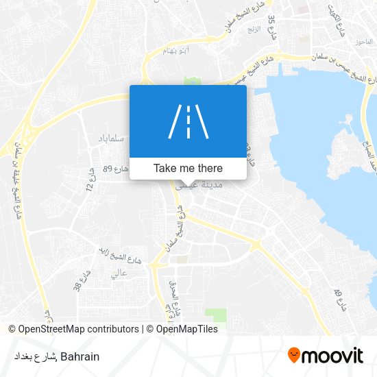 شارع بغداد map
