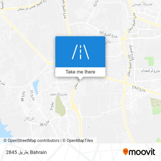 طريق 2845 map