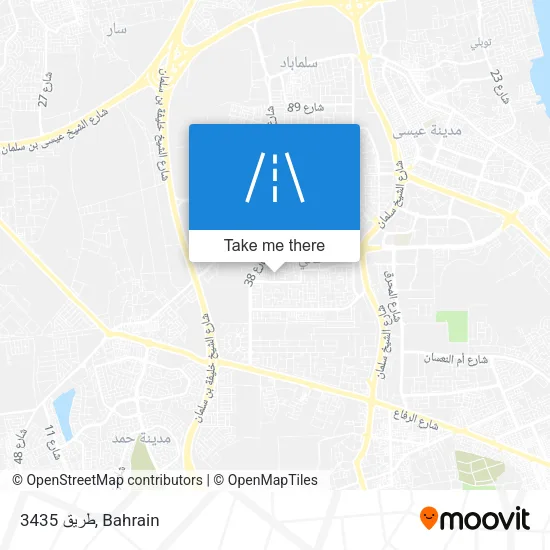 طريق 3435 map
