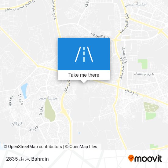 طريق 2835 map
