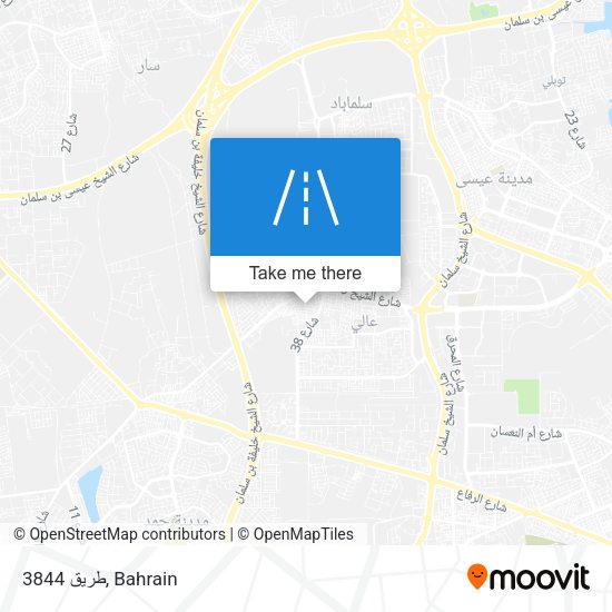 طريق 3844 map