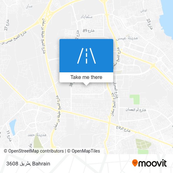 طريق 3608 map