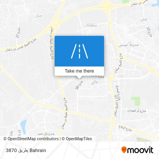طريق 3870 map