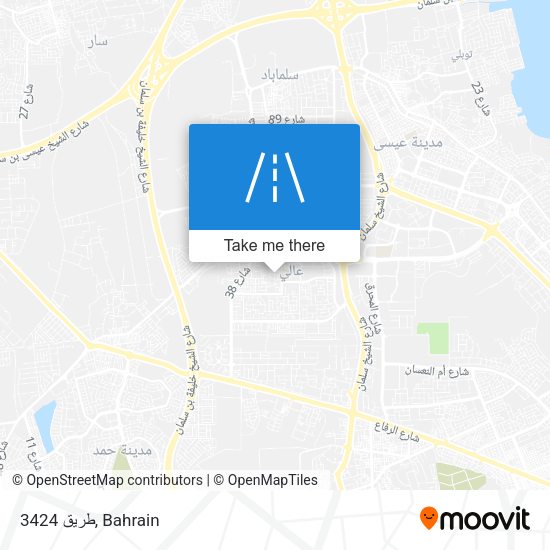 طريق 3424 map