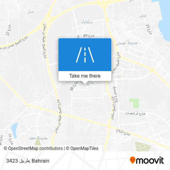 طريق 3423 map