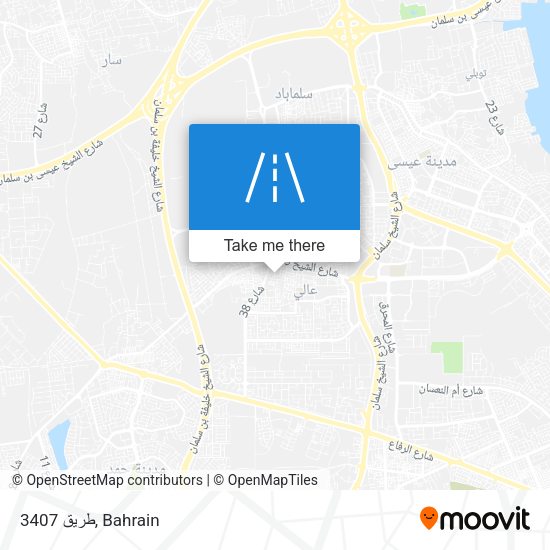 طريق 3407 map