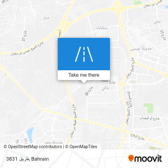 طريق 3831 map
