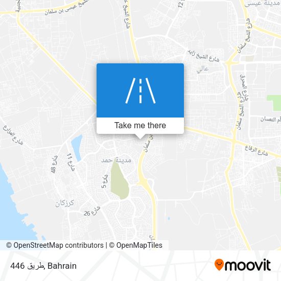 طريق 446 map