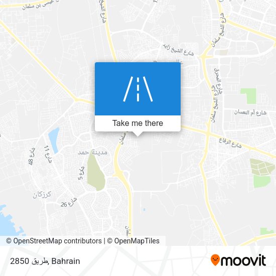 طريق 2850 map