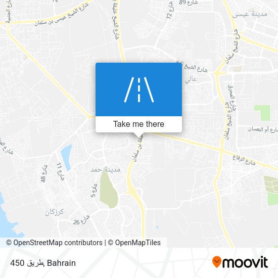 طريق 450 map