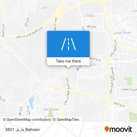 طريق 3801 map