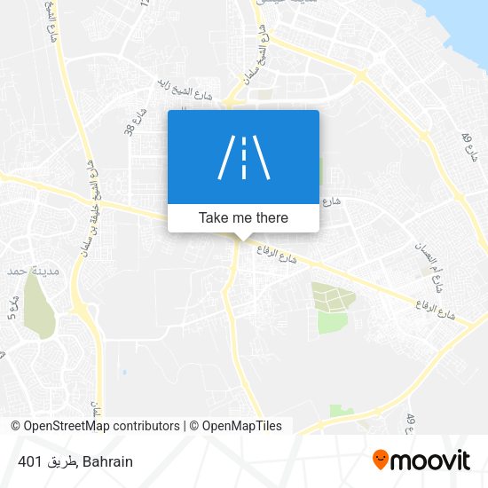 طريق 401 map