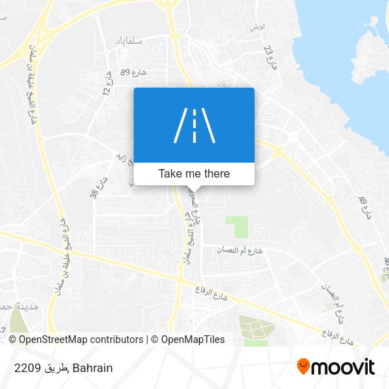 طريق 2209 map