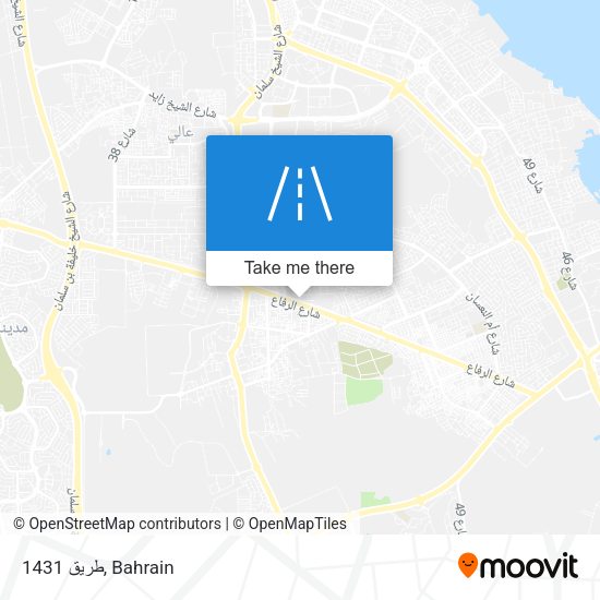 طريق 1431 map