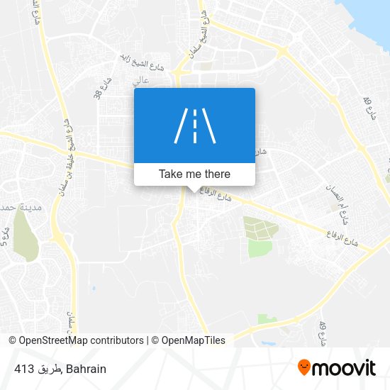 طريق 413 map