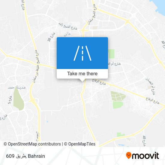 طريق 609 map