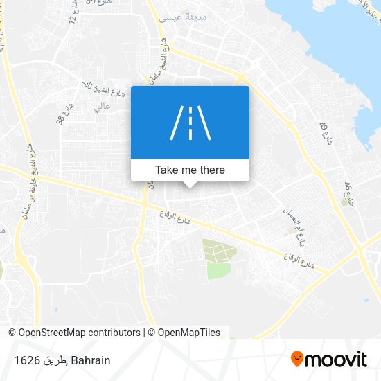 طريق 1626 map