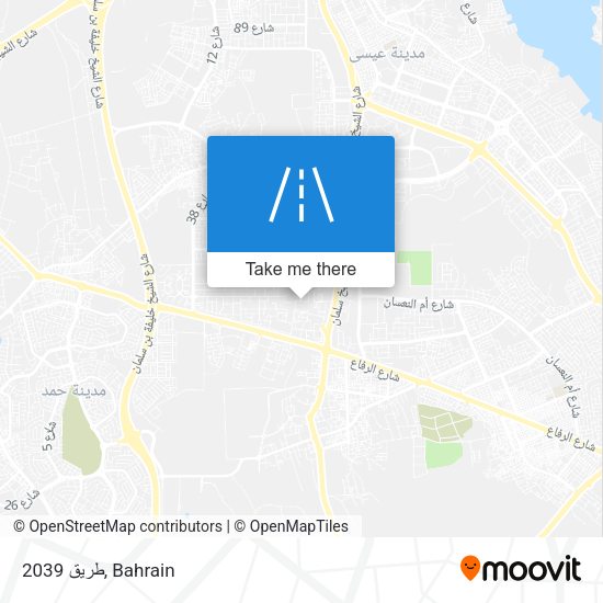 طريق 2039 map