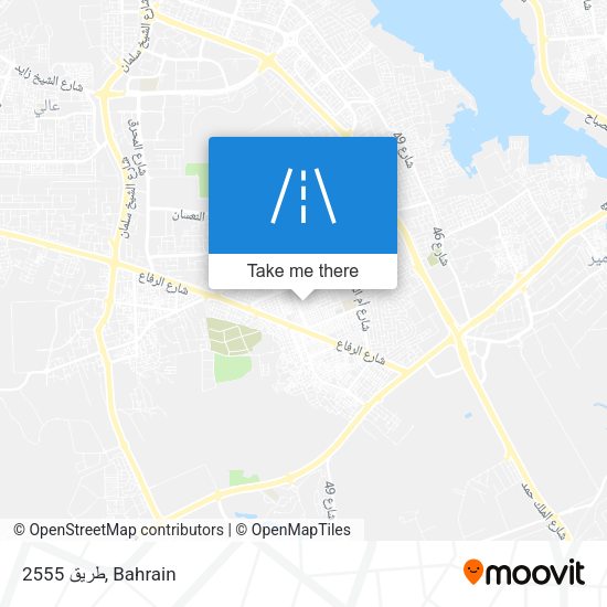 طريق 2555 map