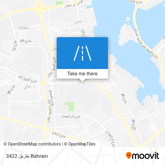 طريق 3422 map