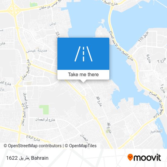 طريق 1622 map