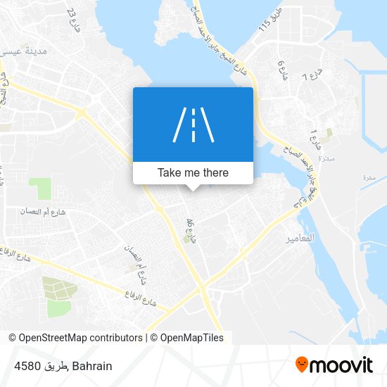 طريق 4580 map