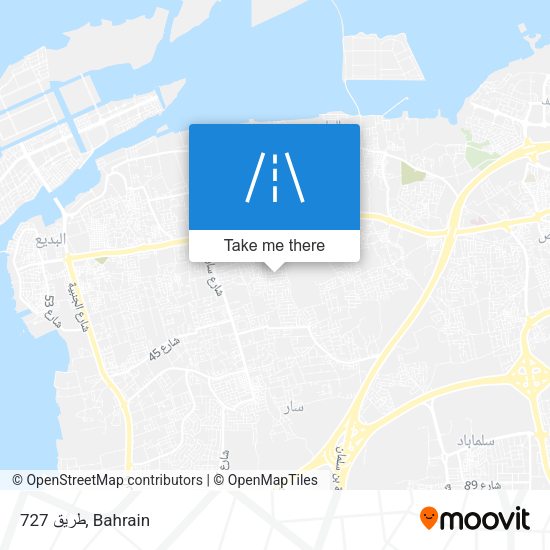 طريق 727 map