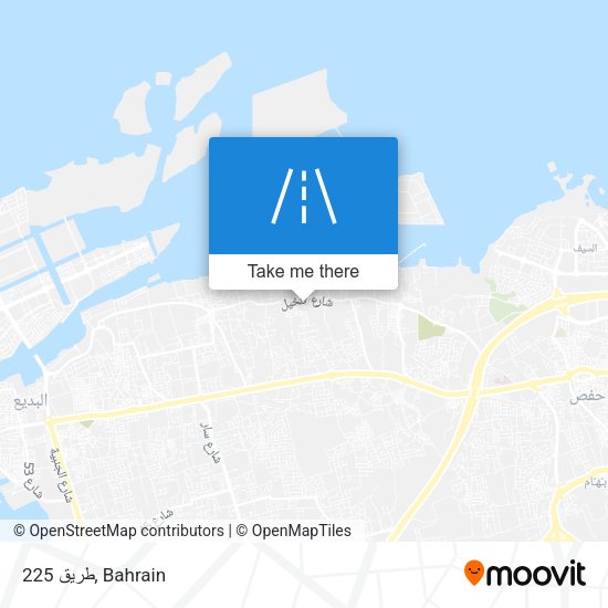طريق 225 map