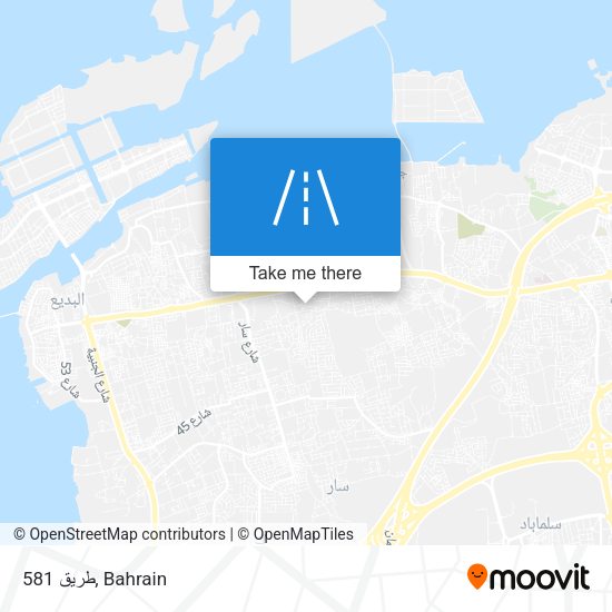 طريق 581 map