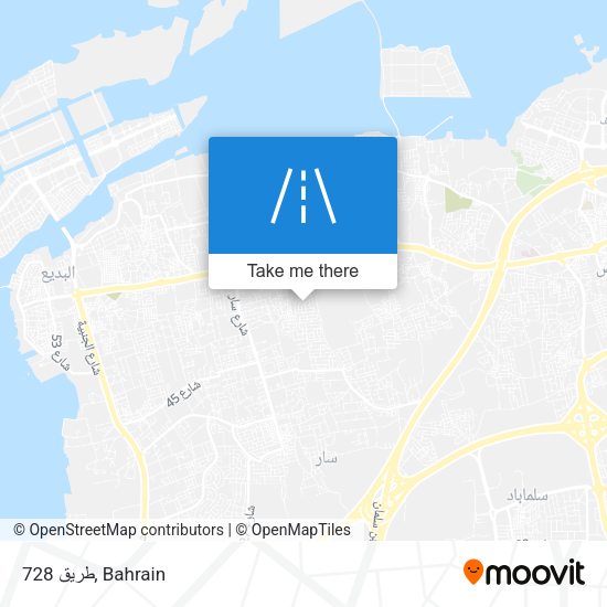 طريق 728 map