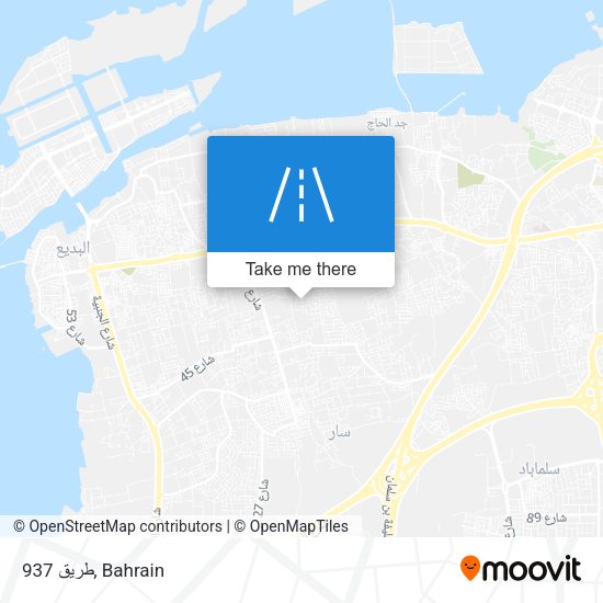 طريق 937 map