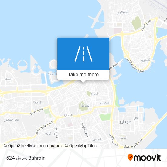 طريق 524 map