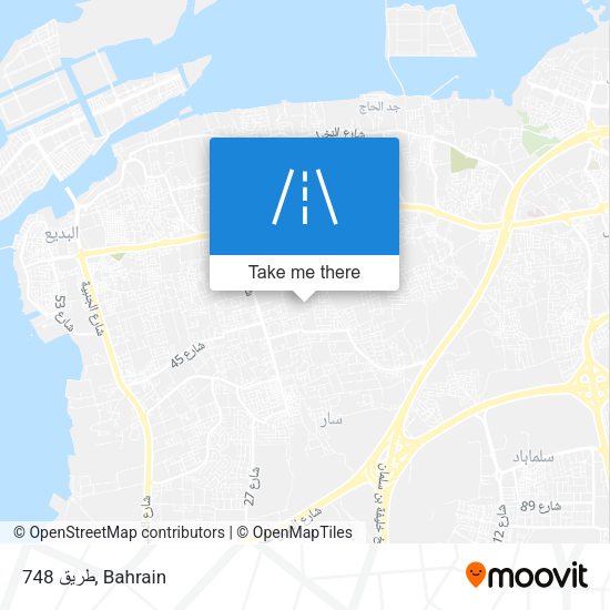 طريق 748 map