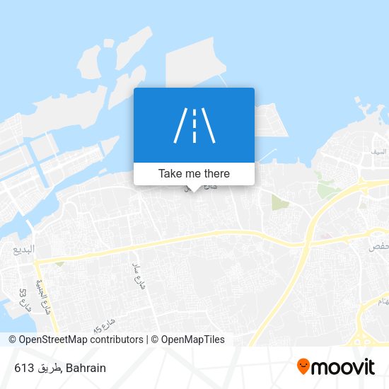 طريق 613 map