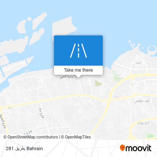 طريق 281 map