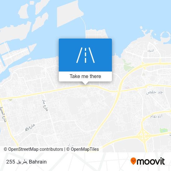 طريق 255 map