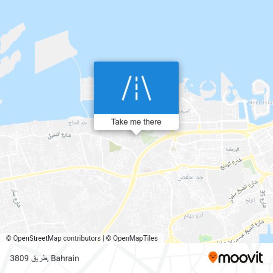 طريق 3809 map