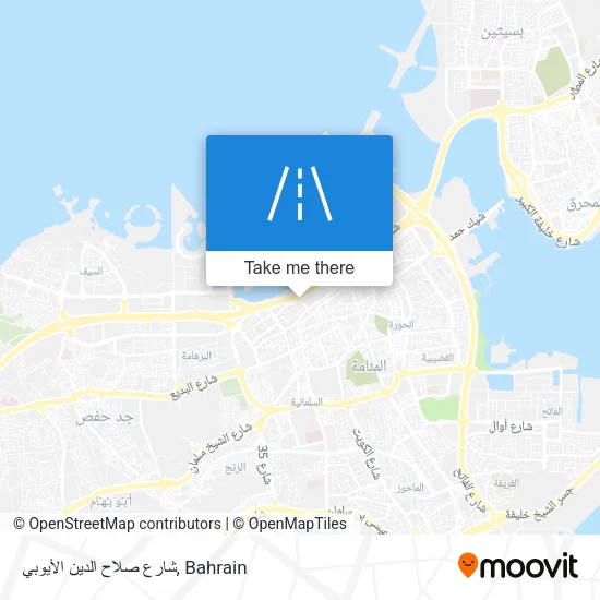 شارع صلاح الدين الأيوبي map