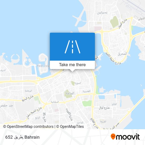 طريق 652 map