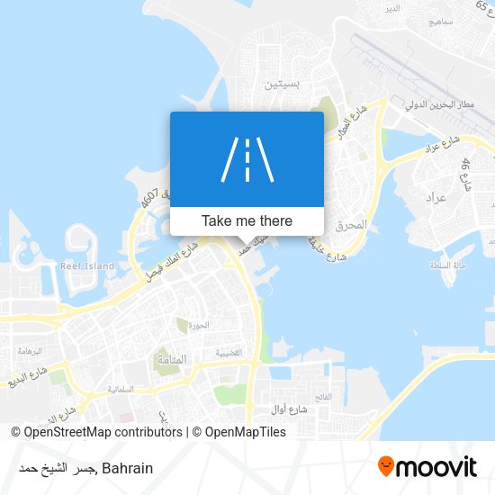 جسر الشيخ حمد map