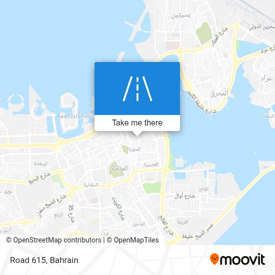 طريق 615 map