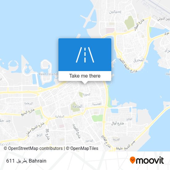 طريق 611 map